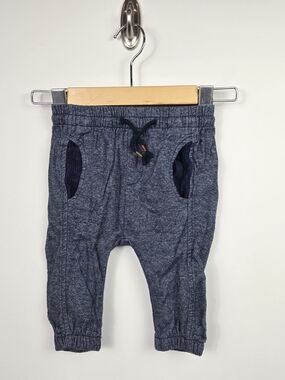 Zara Baby Soft Knit Jogger Pants Blue Heather 9-12M